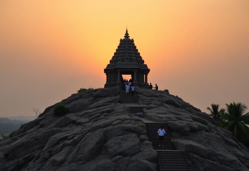 Ardhagiri Veerabhadra Swamy Temple on hilltop in Aragonda, Chittoor