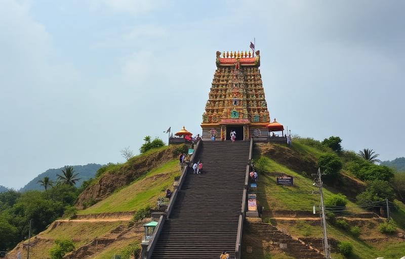 Thiruttani Murugan Temple on hilltop